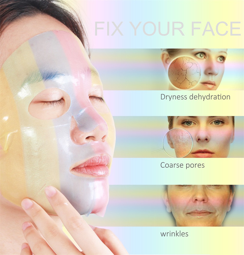 rainbow sheet face mask