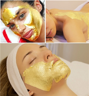 Бумага с золотым листом, это хороший продукт для ухода за кожей, проект по со...